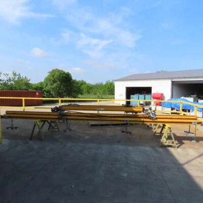 Grúa puente colgante de techo EMH 15'-3" envergadura 20'-8" funcionamiento 10'-4" polipasto viaje con polipasto Foto 1 de 4