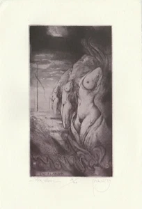 Exlibris - ZDENEK BUGAN - For Peter Labuhn - Judgment of Paris - 1994 - Signed  - Imagen 1 de 2
