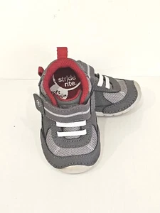 Stride Rite SM Jamie Infant Toddler Boy's Size 3 Grey Sneaker Shoe - Picture 1 of 17
