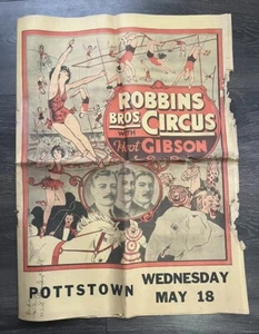 Antique Art Deco 1920's - 1930's Circus Playbill Ephemera Flyer Paper Early 20th - Picture 1 of 21