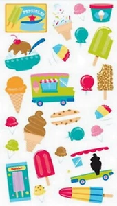 ICE CREAM TRUCK  - Sticko Scrapbooking Craft Sticker - Picture 1 of 1