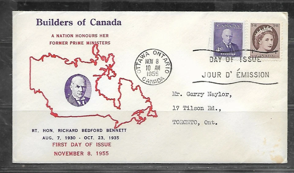 CANADA FIRST DAY OF ISSUE BUILDERS OF CANADA FROM 1955 Foto 1 de 1