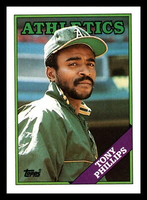 1988 Topps Tony Phillips Oakland Athletics No673 почти как новая - Изображение 1 из 2
