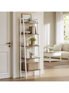 VASAGLE Ladder Shelf, 5-Tier Bookshelf, Storage Rack, Bookcase With Steel Frame - Picture 1 of 7