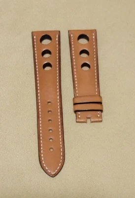 Auténtico reloj Chopard Rally Mille Miglia correa de cuero marrón 21 mm x 18,5 mm nuevo Foto 1 de 4