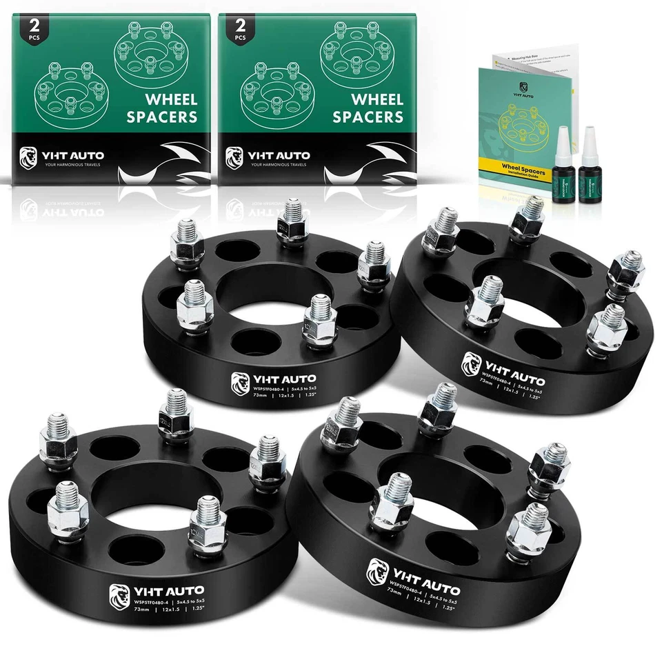 Adaptadores de rueda 4x 31,75 mm 5 x 4,5" a 5 x 5" para Toyota Lexus Acura M12x1,5 73 mm Foto 1 de 4