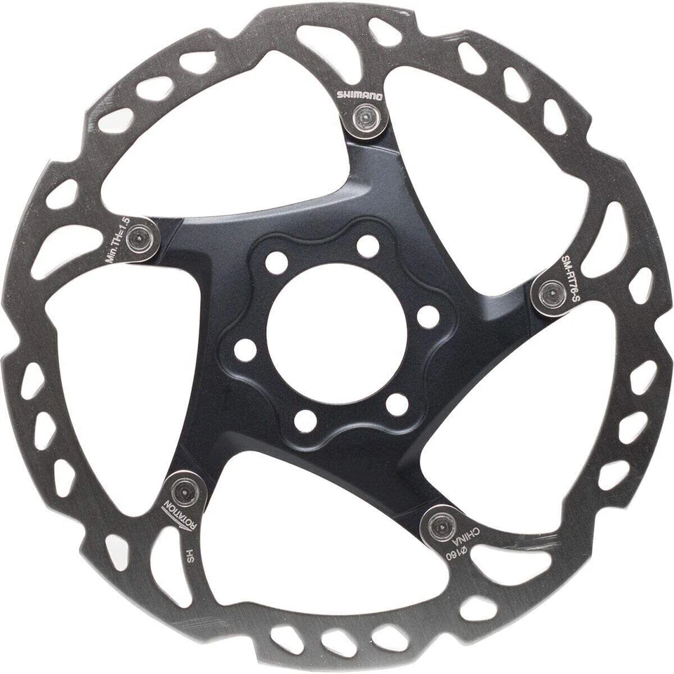 1 or 2 Shimano SLX SM-RT76-S Bike Disc Brake Rotor 6 Bolt 160mm MTB Bike Rotors - Image 1 of 1