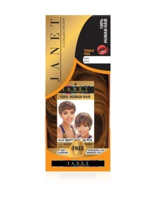 Janet Collection 100% Human Hair Style H/H Weft WVG 28Pcs - Image 1 of 4