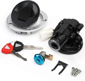 Ignition Switch Cap Lock Keys Kit Fit For Kawasaki ZX1000 ZX636 Ninja ZX10R ZX6R - Picture 1 of 7