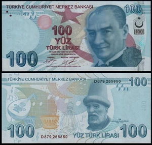 TURKEY 100 LIRA (P226c) 2009 (2017) UNC - Picture 1 of 1