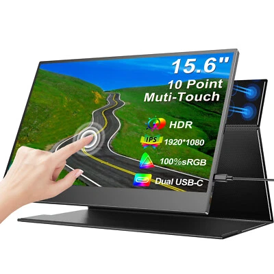 UPERFECT 15.6" Touchscreen Monitor 1920x1080 Portable Monitor HDMI USB-C Screen - Image 1 of 4