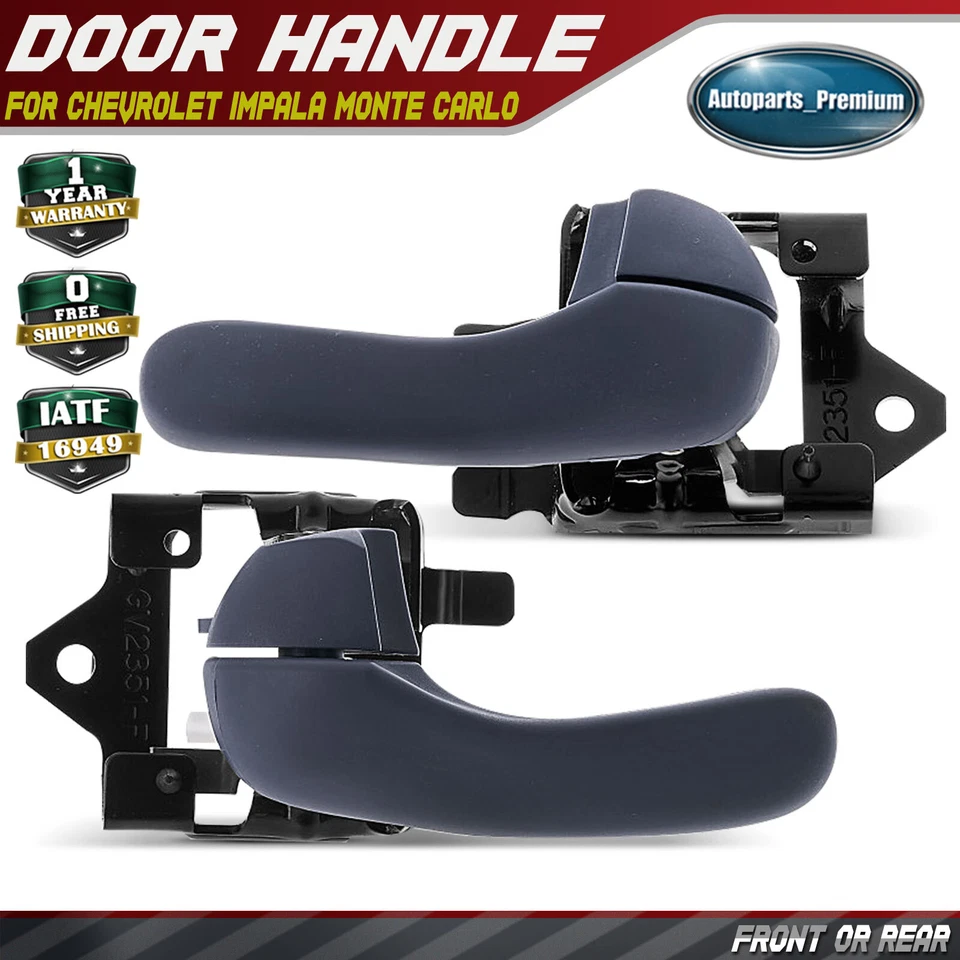 2x Manija de puerta interior delantera o trasera azul para Chevrolet Impala Monte Carlo Foto 1 de 4