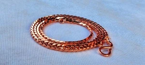 Antique Pure Solid Copper Chain Necklace length-16 Inch to 36 Inch Men And Women - Picture 1 of 6