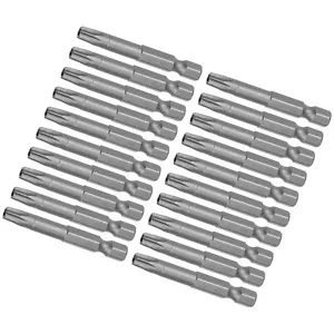 20pcs 50mm 1/4" Hex Shank T30 Magnetic Torx Head Security Screwdriver Bits - Picture 1 of 4