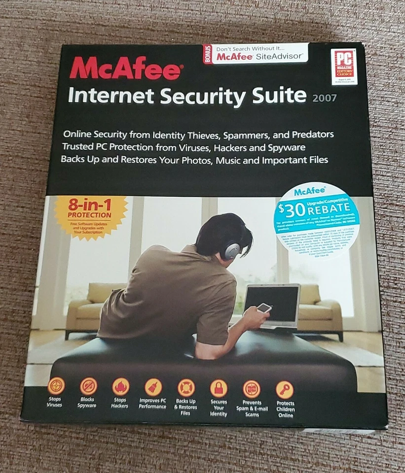 NEW SEALED McAfee Internet Security Suite 2007 1 PC 1 year - Image 1 of 1