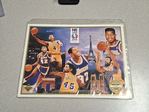 1991 Upper Deck Sheet NBA Lakers Paris McDonalds Magic Johnson Vlade Divac - Picture 1 of 1