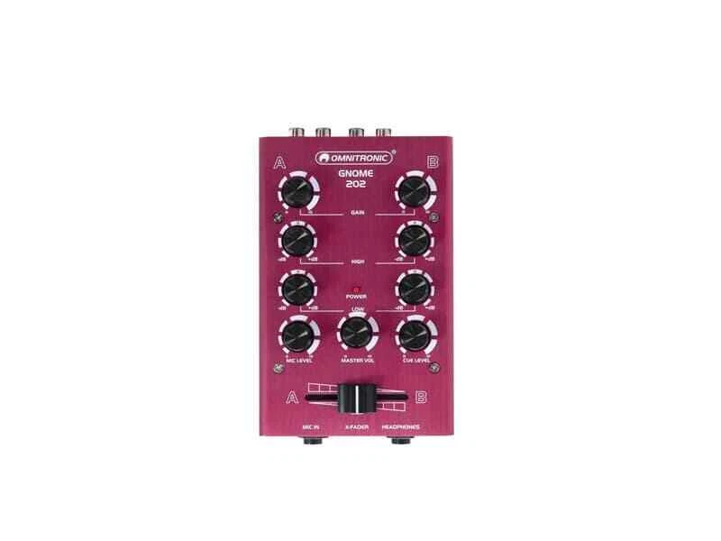 OMNITRONIC Gnome-202 Mini-Mixer rot 2-Kanal-DJ-Mixer - Bild 1 von 1
