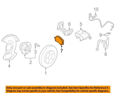 Componentes de freio de suspensão dianteira GM OEM 10-17 Equinox - Pastilhas de freio 23214903 - Imagem 1 de 2