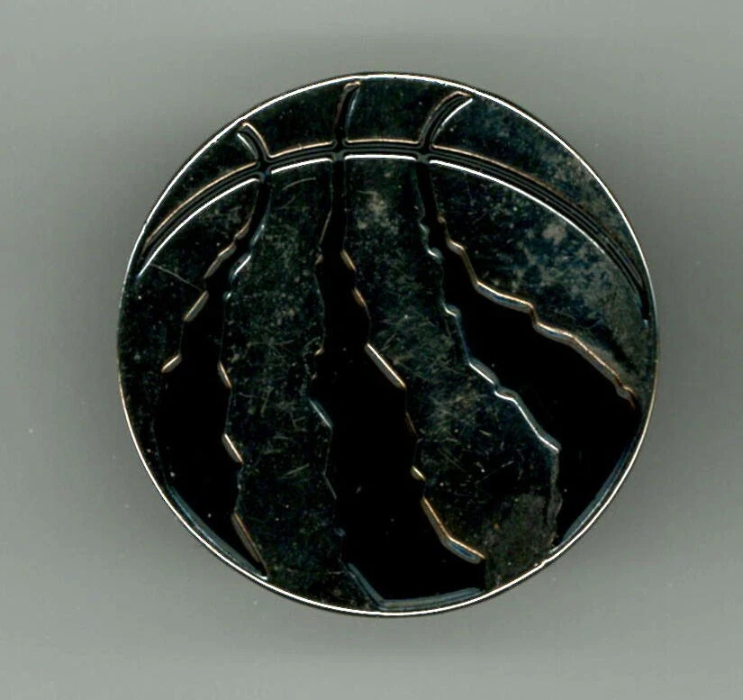 Pin de baloncesto de la NBA Toronto Raptors - logotipo de pelota plateada - insignia deportiva Foto 1 de 1