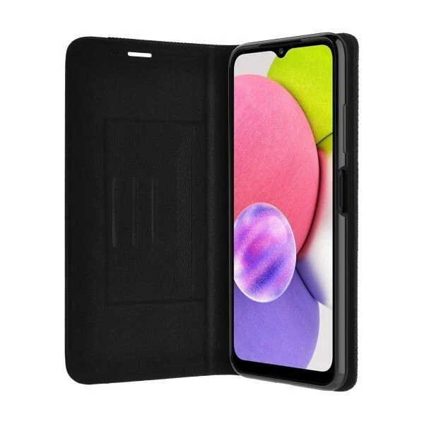 PureGear Galaxy A03S Wallet Series Black Leather Case - Image 1 of 4