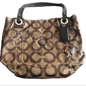 COACH Coated Op Art C ALEX Tote - Picture 1 of 7