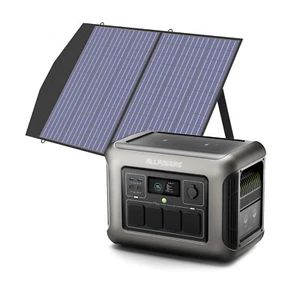 R1500 1152Wh Powerstation + Panel Solar 100W Electricidad Móvil para Camping Autocaravana - Imagen 1 de 15
