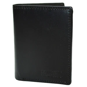 Flevado Protección RFID Hombre Monedero Cartera Napa Cuero Formato Vertical - Imagen 1 de 7