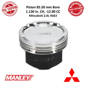 Pistón Manley 88 mm carrera, tipo plato, diámetro STD 85,5 mm para Mitsubishi 2,0 L 4G63 - Imagen 1 de 8
