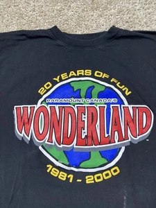 Vtg 90s Paramount Canada's Wonderland Amusement Park T shirt Mens M Medium 2000 - Picture 1 of 5