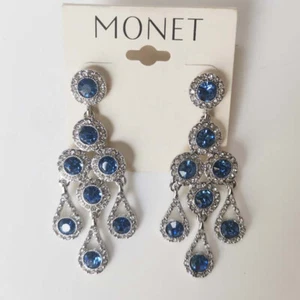 Nuevo Monet Floral Gota Pendientes Colgantes Regalo Moda Mujeres Fiesta Fiestas Joyería - Imagen 1 de 4