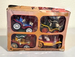 Vintage 1968 KMC Ford Model T Cars Christmas Ornaments with Box - Picture 1 of 4