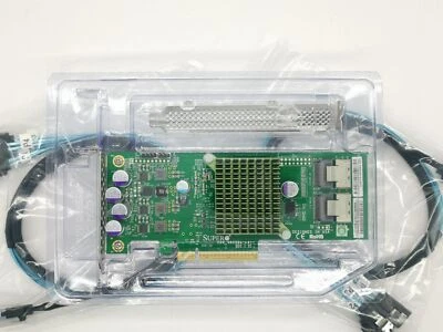 SuperMicro 9207-8I PCI-E 3.0 8 Ports IT Mode PCIe 6Gb/s + 2* SFF8087 SATA Cable - Image 1 of 4