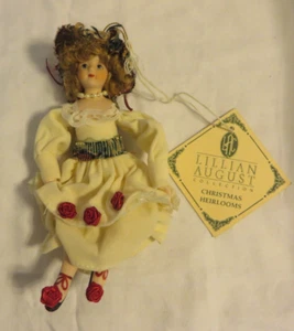VTG KSA (KURT ADLER) COLLECTIBLES LILLIAN AUGUST XMAS HEIRLOOMS DOLL ORNAMENT - Picture 1 of 4
