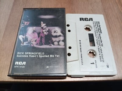 Rick Springfield - Success Hasn't... Cassette Tape, RCA Records,  EX cond - Image 1 of 2