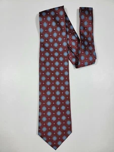Bloomingdales Men's Neck Tie - Maroonish Red - Silk - 57L / 3.5W - Picture 1 of 6