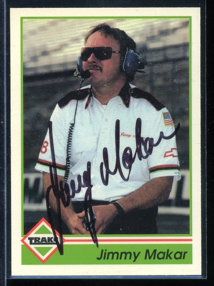 Jimmy Makar signed autographed AUTO 1992 Traks NASCAR #50 - Image 1 of 1