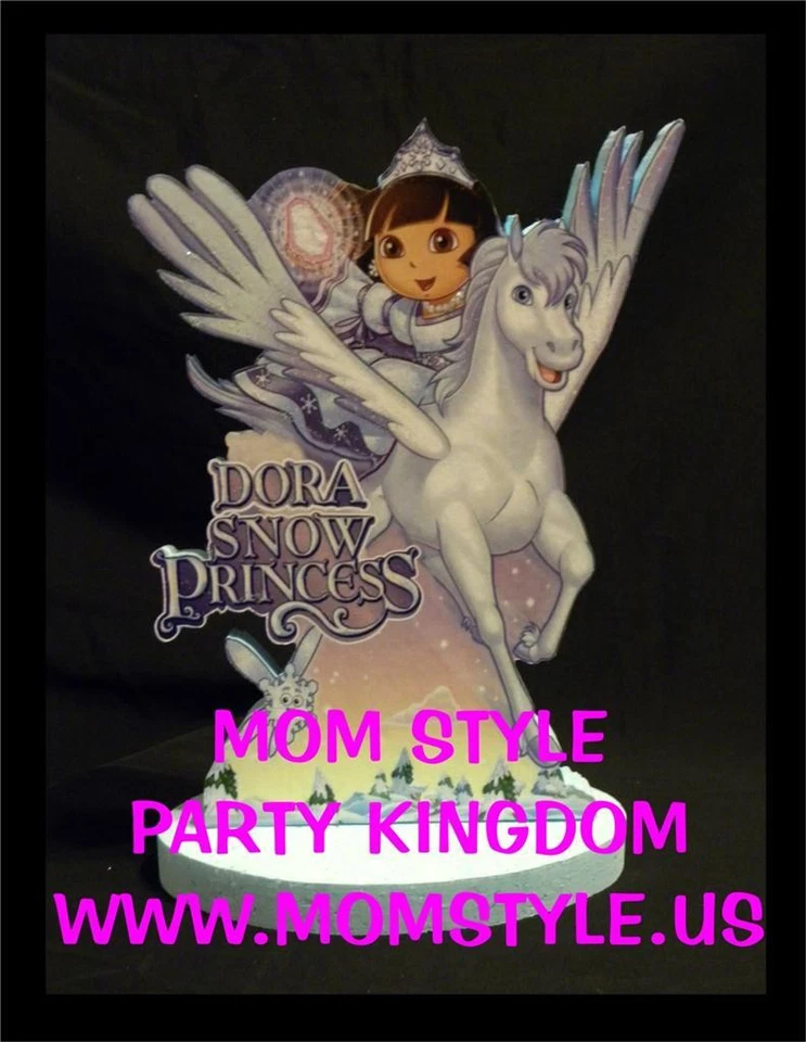 Dora snow princess Birthday Party Centerpiece - Image 1 of 1