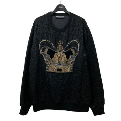 Dolce & Gabbana Sudadera Pullover Crown Bee Negra Talla 46 Usada JPN 2507TY Foto 1 de 4