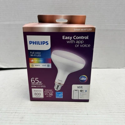 Philips Smart Wi-Fi LED Flood Light, Full Color 65W, BR40 - Image 1 of 4
