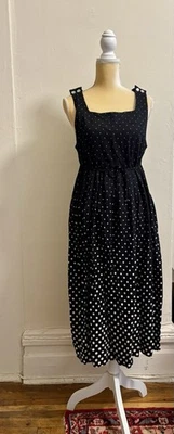 Vestido midi jersey blanco y negro mediano Foto 1 de 4