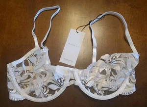Bluebella Leonora Wired Bra White Sheer Size US 36D  UK 36D  EU 80D  FR 95D - Picture 1 of 3