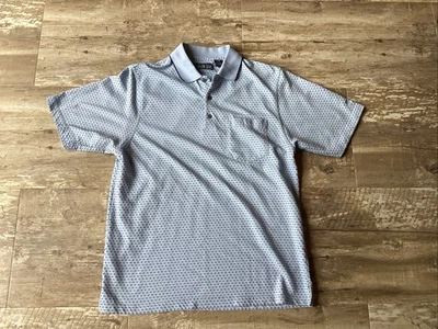 GRAND SLAM Knit Polo Shirt Men’s Large Blue VTG 90s Penguin Golfer Print Foto 1 de 4