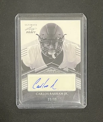 2021 Leaf Ultimate Draft 39/99 Carlos Basham Jr #PA-CBJ Rookie Auto RC - Image 1 of 2
