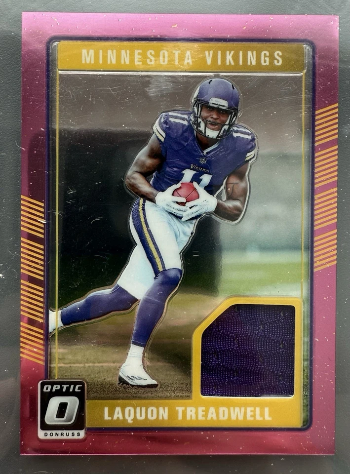 2016 Donruss Optic - Rookie Threads Laquon Treadwell #DRT-LT Pink (MEM, RC) - Image 1 of 2