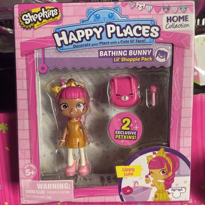 Shopkins Happy Places Bathing Bunny Lippy Lulu Lil Shoppie 2 Petkins Exclusivos Foto 1 de 2