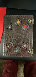 Infinity Stone Leather Journal Handmade Notebook Gift for Holidays - Picture 1 of 4