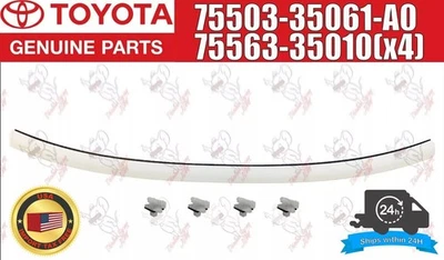 TOYOTA OEM FJ CRUISER 07-14 EXTERIOR SUPERIOR PARABRISAS MOLDURAS Y CLIPS JUEGO DE 4 Foto 1 de 4