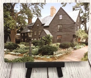 Salem MA House of the Seven Gables Garden View Massachusetts Postcard - Picture 1 of 4