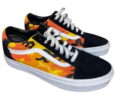 Vans Old Skool Pop Camuflado Para hombres Jóvenes Talla 5 Naranja Negro Gamuza Lona Zapatos de Skate Foto 1 de 4