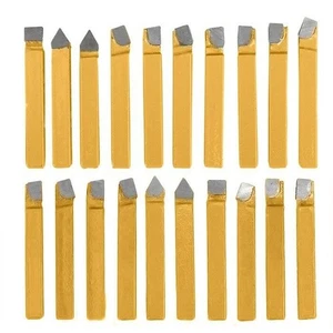 20pcs/Set 1/4 Metal Lathe Tooling Carbide Tip Tipped Cutter Tool Bit Cutting - Picture 1 of 10